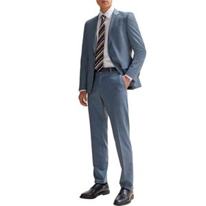 Hugo Boss, Essentiële Slim Fit Tweedelig Pak Blauw, Heren, Maat:M