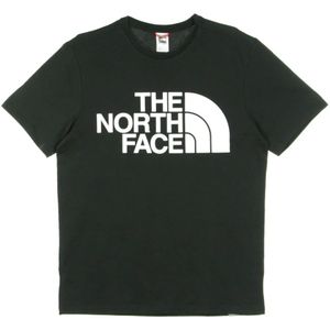 The North Face, Tops, Heren, Zwart, 2Xl, Katoen, Zwarte Heren T-shirt Korte Mouw