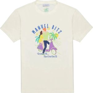 Manuel Ritz, Tops, Heren, Wit, L, Katoen, T-Shirts