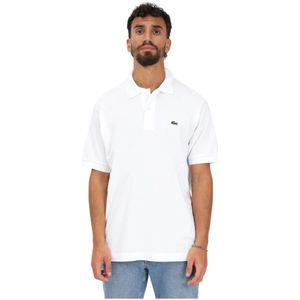 Lacoste, Klassiek Wit Poloshirt voor Heren Wit, Heren, Maat:XS