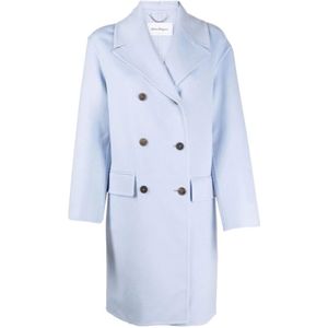 Salvatore Ferragamo, Trench Coats Blauw, Dames, Maat:S