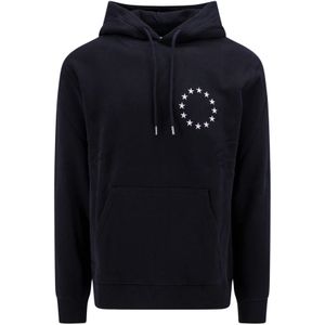 Études, Sweatshirts & Hoodies, Heren, Zwart, L, Katoen, Zwarte hoodie met logo borduursel
