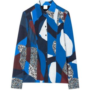 PS By Paul Smith, Blouses & Shirts, Dames, Blauw, M, Gestreept Overhemd