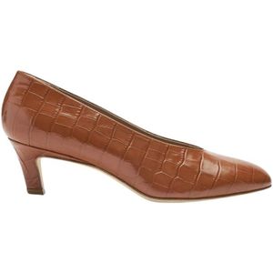 Scarosso, Cognac Croco Almond Shape Pumps Bruin, Dames, Maat:39 1/2 EU