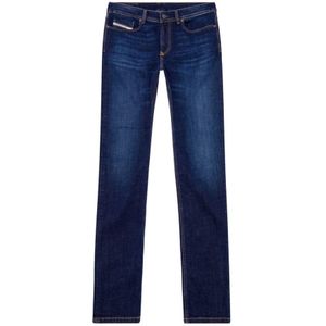 Diesel, Jeans, Heren, Blauw, W31 L32, Katoen, Blauwe Skinny Jeans Katoen Elastaan