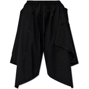 Y-3, Korte broeken, Dames, Zwart, XS, Shorts met logo