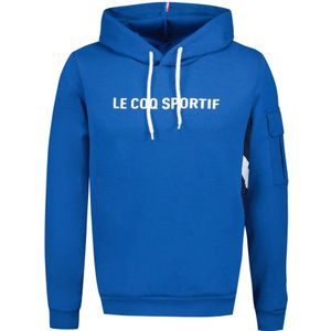 le coq sportif, Sweatshirts & Hoodies, Heren, Blauw, XL, Katoen, Seizoen Hoodie Stijl