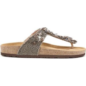 Maliparmi, Flat Sandalen Grijs, Dames, Maat:41 EU