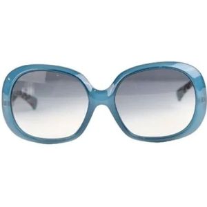 Emilio Pucci Pre-owned, Pre-owned, Dames, Blauw, ONE Size, Tweed, Pre-owned Plastic sunglasses