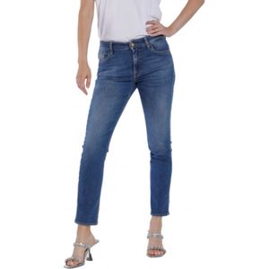 Mason's, Jeans, Dames, Blauw, W31, Katoen, Slim Fit 5 Zak Jeans - Carlotta Dte 071 006