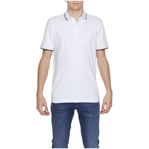 Boss, Tops, Heren, Wit, XL, Katoen, Polo Shirt Korte Mouwen Lente/Zomer Collectie