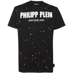 Philipp Plein, T-Shirts Zwart, Heren, Maat:S
