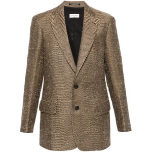 Dries Van Noten, Blazers Bruin, Heren, Maat:L