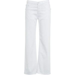 Dondup, Italiaanse Jeans met Enkele Knoopsluiting Wit, Dames, Maat:W29