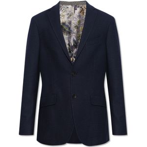 Etro, Single-breasted blazer Blauw, Heren, Maat:M