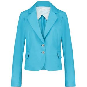 Jane Lushka, Jassen, Dames, Blauw, S, Technische Jersey Blazer | Lichtblauw