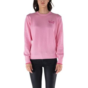 MC2 Saint Barth, Round-neck Truien Roze, Dames, Maat:L