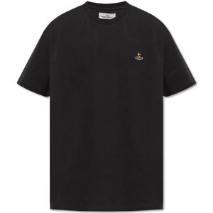 Vivienne Westwood, T-shirt met logo Zwart, Heren, Maat:M