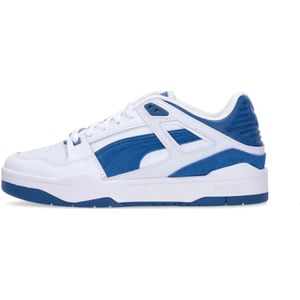 Puma, Schoenen, Heren, Blauw, 45 EU, Suède, Lage Suède Sneaker Wit Blauw