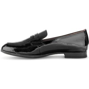 Gabor, Schoenen, Dames, Zwart, 42 1/2 EU, Leer, Zwarte lakleren loafers