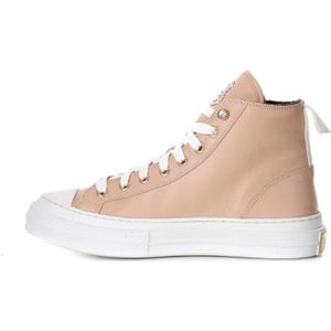 Baldinini, Schoenen, Dames, Beige, 37 EU, Leer, Beige Leren Sportschoenen