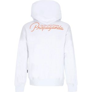 Propaganda, Sweatshirts & Hoodies, Heren, Wit, S, Katoen, Witte hoodie met kangoeroezak