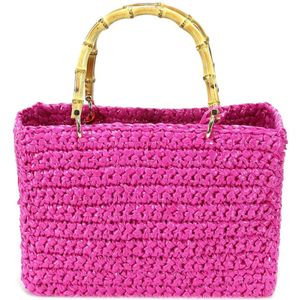 Chica London, Tassen, Dames, Roze, ONE Size, Bamboe, Tote Bags