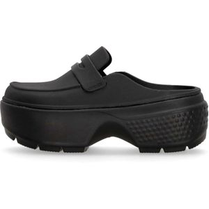 Crocs, Schoenen, Heren, Zwart, 39 EU, Zwarte Stomp Loafer Trendy Slip-on Design