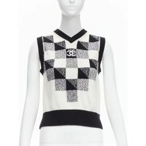 Chanel Vintage, Pre-owned, Dames, Zwart, S, Kasjmier, Pre-owned Cashmere tops