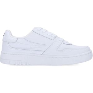 Fila, Schoenen, Heren, Wit, 44 EU, Witte Lage Top Sneaker Leren Rubberen Zool