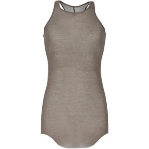 Rick Owens, Bruine Viscose en Zijde Blend Top voor Mannen Bruin, Heren, Maat:M