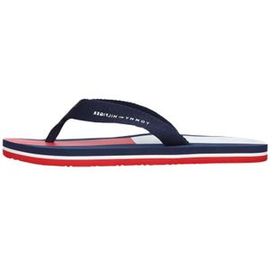 Tommy Hilfiger, Schoenen, Dames, Blauw, 41 EU, Sportieve Blauwe Slipper 32919