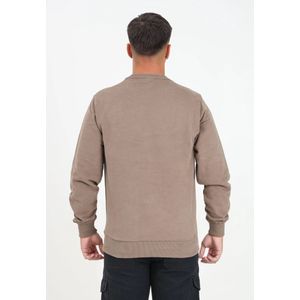 Dickies, Sweatshirts & Hoodies, Heren, Bruin, M, Katoen, Bruine Crewneck Sweater Aitkin Geborduurd