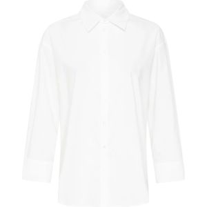 Part Two, Blouses & Shirts, Dames, Wit, S, Polyester, Eenvoudig Wit Overhemd met Lange Mouwen