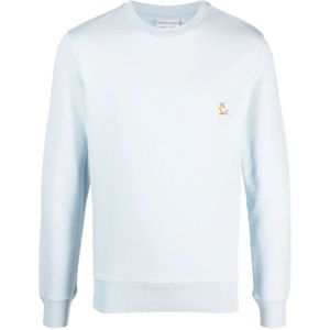 Maison Kitsuné, Sweatshirts & Hoodies, Heren, Blauw, L, Katoen, Sweatshirts