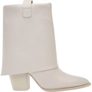 Steve Madden, Lark Ivory Western Style Enkellaars Wit, Dames, Maat:36 EU