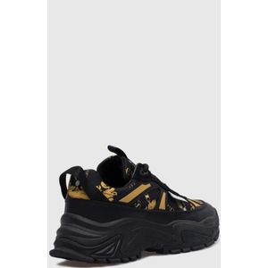 Versace Jeans Couture, Schoenen, Dames, Veelkleurig, 37 EU, Zwart/Goud Hiker Sneakers Dames