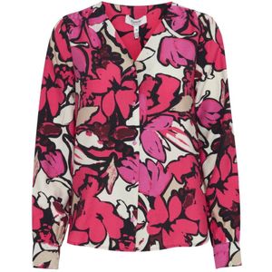 b.young, Fuchsia V-hals Blouse Veelkleurig, Dames, Maat:M