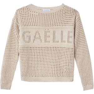 Gaëlle Paris, Round-neck Truien Beige, Dames, Maat:XS