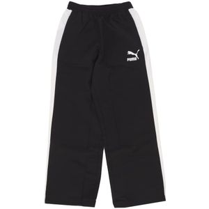 Puma, Oversized Geweven Track Pant Zwart Zwart, Heren, Maat:L