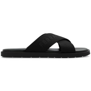 Salvatore Ferragamo, ‘Fenice’ slippers Zwart, Heren, Maat:40 EU