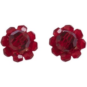 Simone Rocha, Accessoires, Dames, Rood, ONE Size, Polyester, Rode Daisy Stud Oorbel