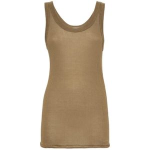 Lemaire, Zijden Geribbelde Tanktop Groen, Dames, Maat:M