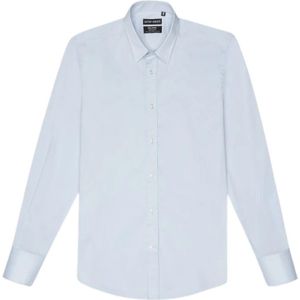 Antony Morato, Overhemden, Heren, Blauw, M, Katoen, Overhemd- AM Camicia Milano Super Slim FIT