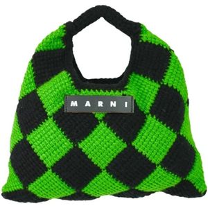 Marni Pre-owned, Pre-owned, Dames, Groen, ONE Size, Wol, Pre-owned Wool handbags