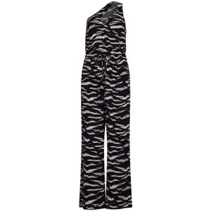 Lala Berlin, Zebra Print Cut-Out Jumpsuit Zwart, Dames, Maat:M