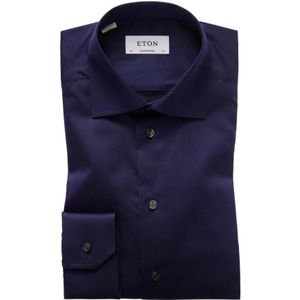 Eton, Overhemden, Heren, Blauw, 3Xl, Modern Fit Overhemd