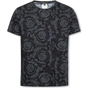 Versace, Katoenen T-shirt Zwart, Heren, Maat:2XL