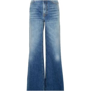 La DoubleJ, Retro Flare Jeans Blauw, Dames, Maat:W31