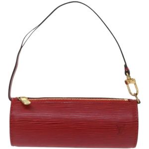 Louis Vuitton Vintage, Pre-owned, Dames, Rood, ONE Size, Leer, Pre-owned Leather clutches